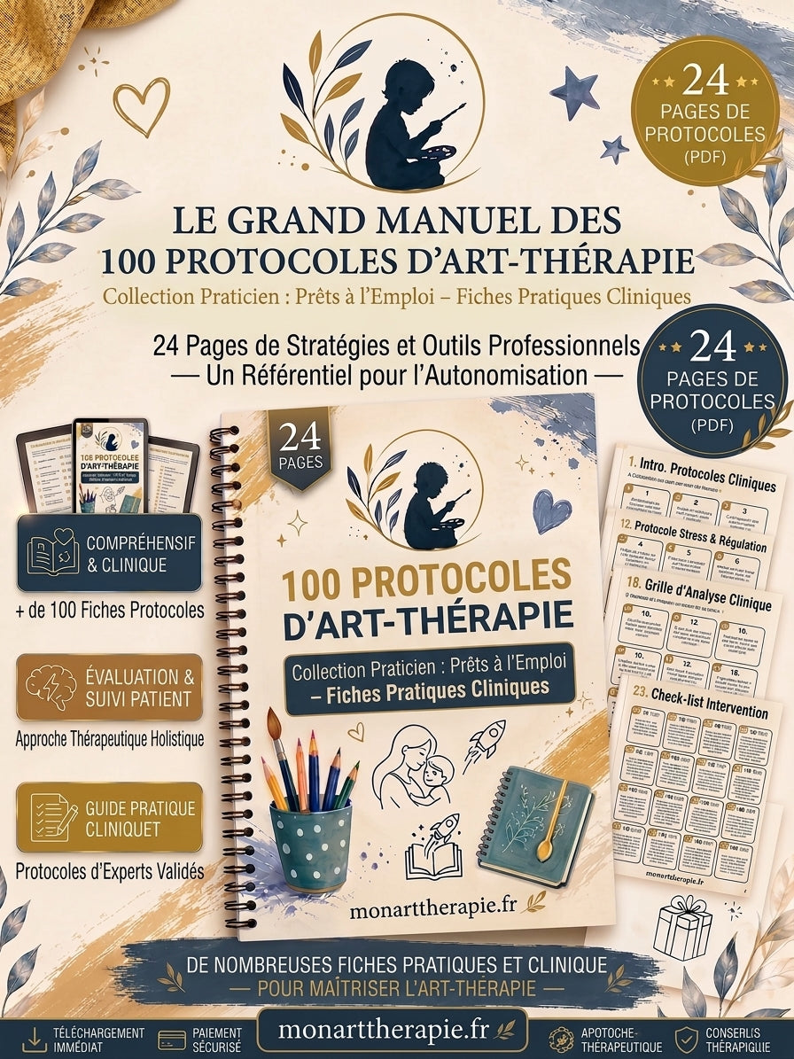100 Protocoles d'Art-Thérapie Prêts à l'Emploi – Fiches Pratiques Cliniques