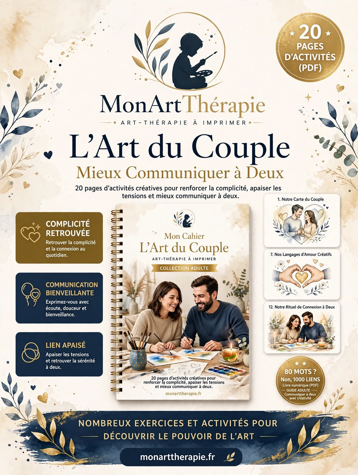 L'Art du Couple – Ebook Art Thérapie, Exercices Créatifs pour Mieux Communiquer à Deux