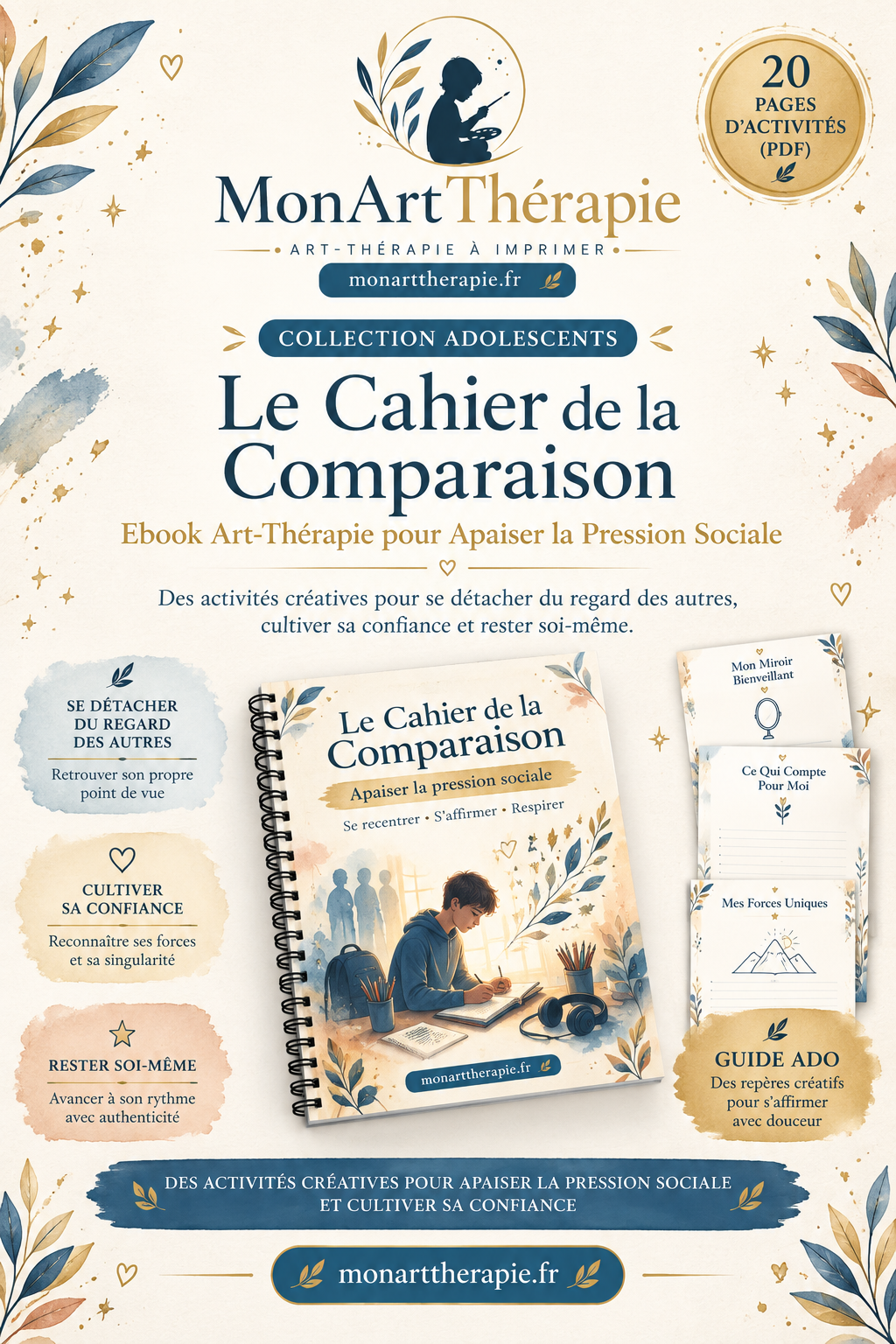Le Cahier de la Comparaison – Ebook Art Thérapie pour Apaiser la Pression Sociale