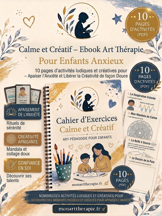 Calme et Créatif – Ebook Art Thérapie pour Enfants Anxieux