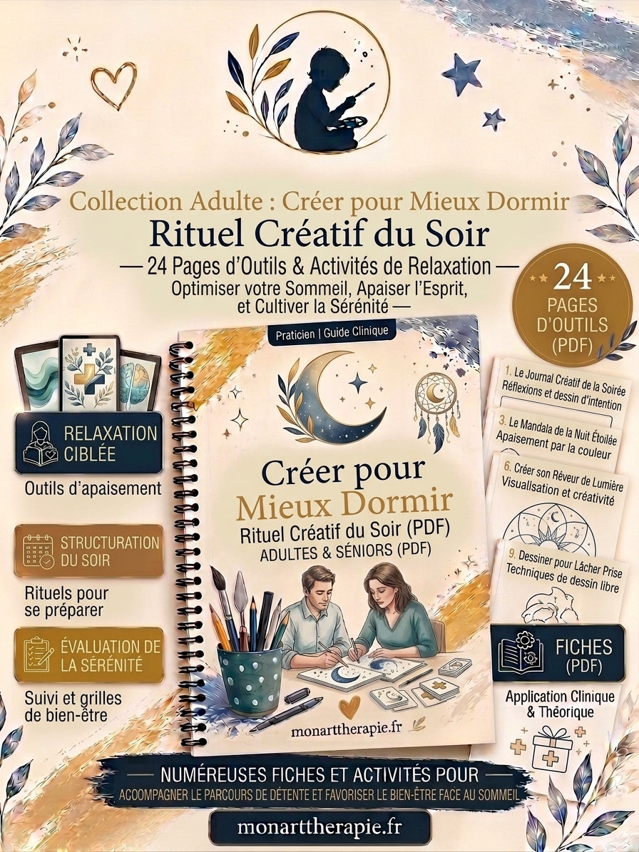 Créer pour Mieux Dormir – Ebook Art Thérapie, Rituel Créatif du Soir