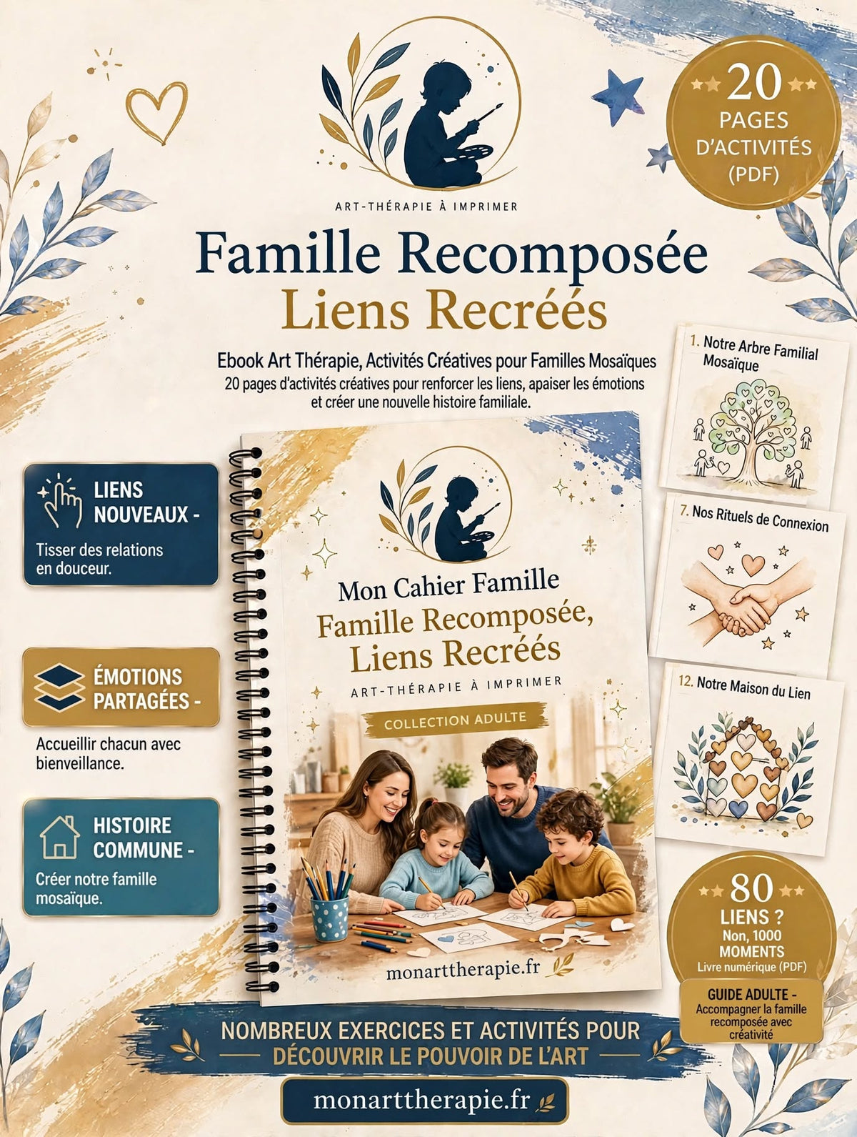 Famille Recomposée, Liens Recréés – Ebook Art Thérapie, Activités Créatives pour Familles Mosaïques