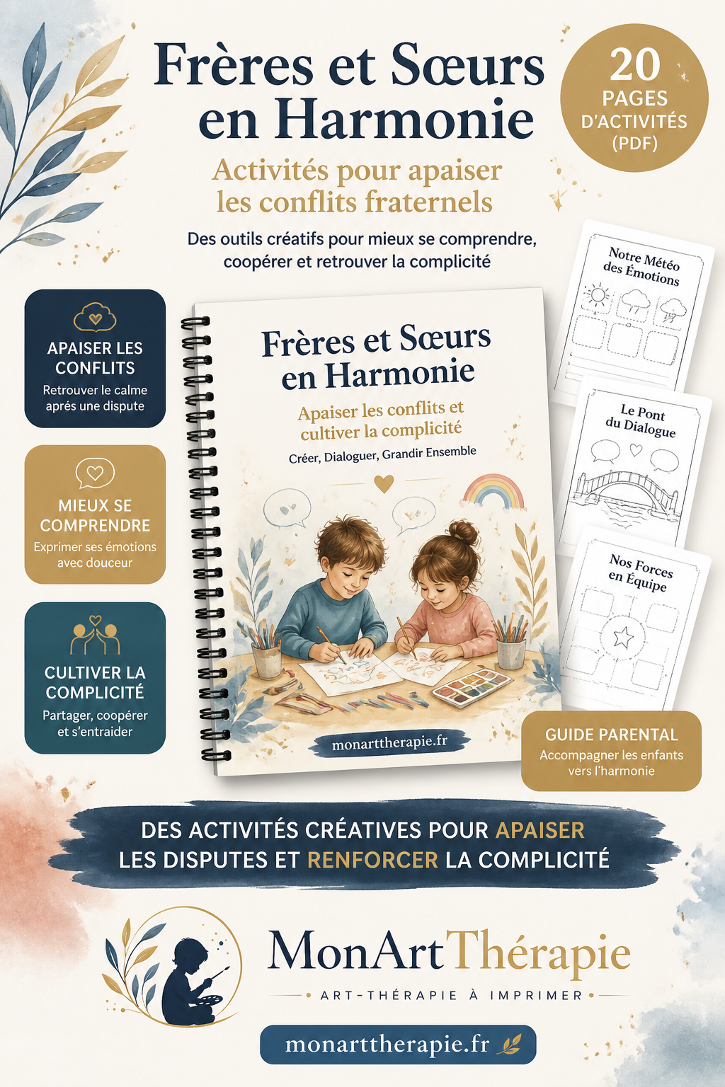 Frères et Sœurs en Harmonie – Ebook Art Thérapie pour Apaiser les Conflits Fraternels