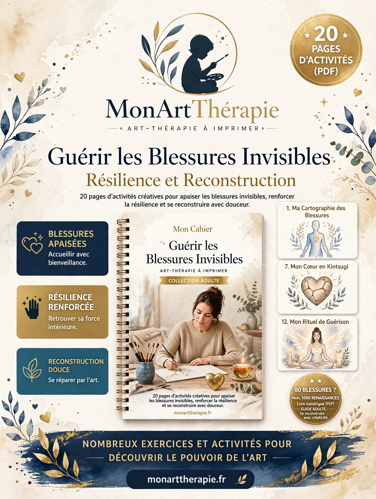 Guérir les Blessures Invisibles – Ebook Art Thérapie, Résilience et Reconstruction