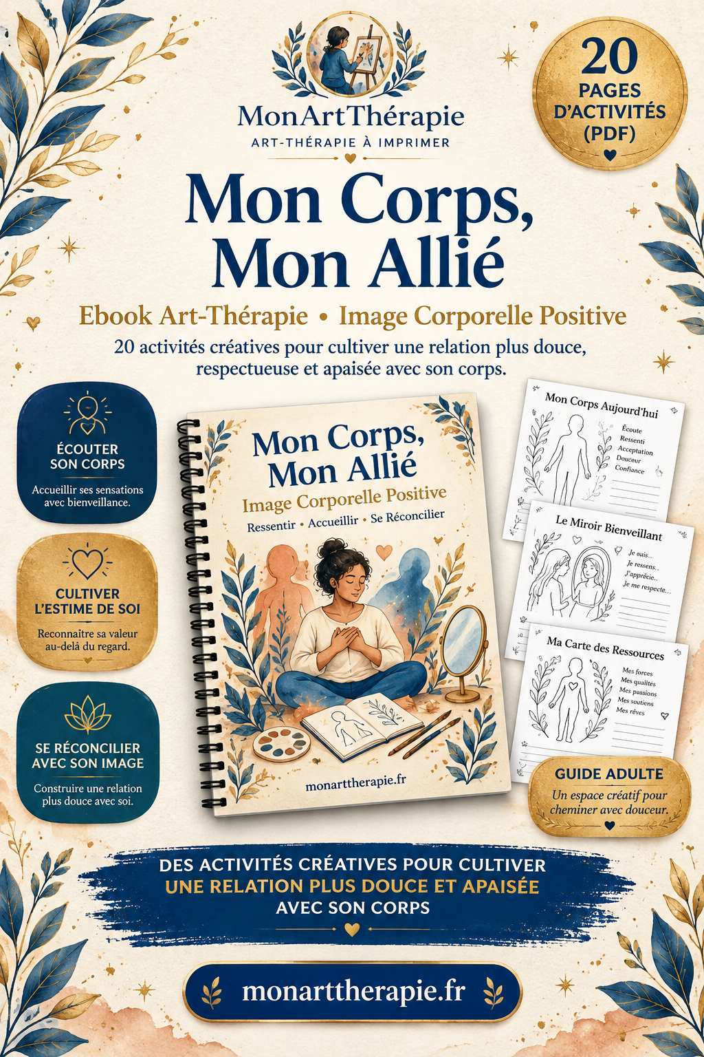 Mon Corps, Mon Allié – Ebook Art Thérapie, Image Corporelle Positive