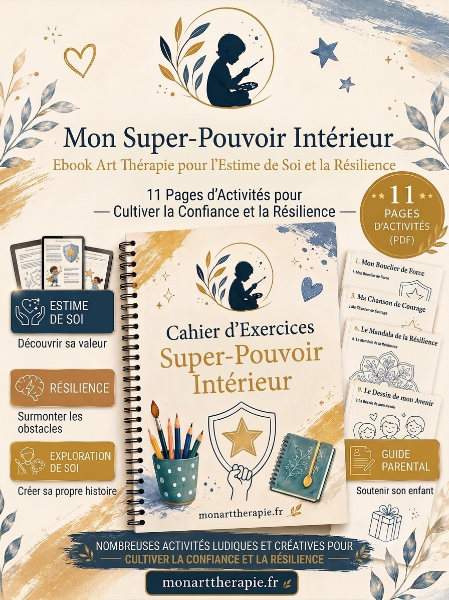Meine innere Superkraft – Kunsttherapie-E-Book für Selbstwertgefühl und Resilienz