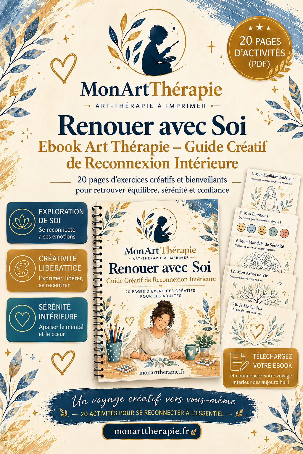 Renouer avec Soi – Ebook Art Thérapie, Guide Créatif de Reconnexion Intérieure