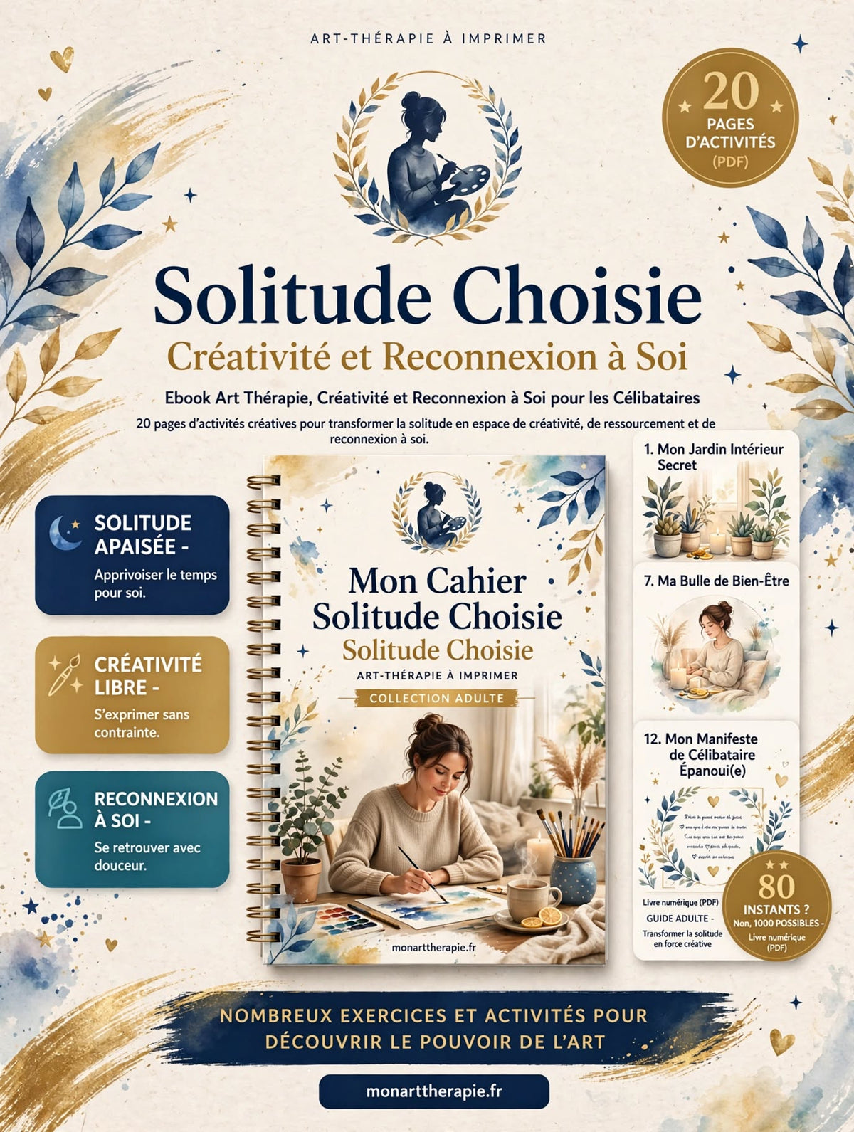 Solitude Choisie – Ebook Art Thérapie, Créativité et Reconnexion à Soi pour les Célibataires